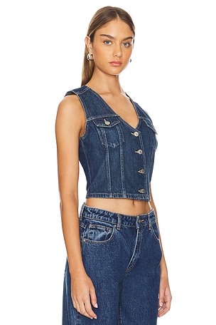 LEVI'S Bella Denim Corset Top in Blue