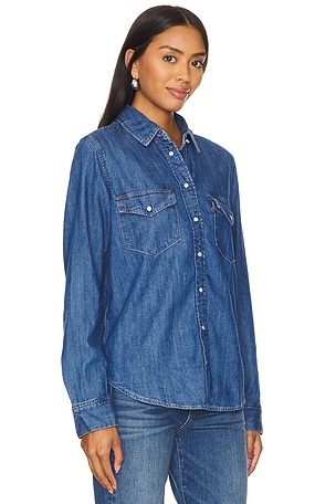 LEVI'S Iconic Western Shirt in Denim-Medium