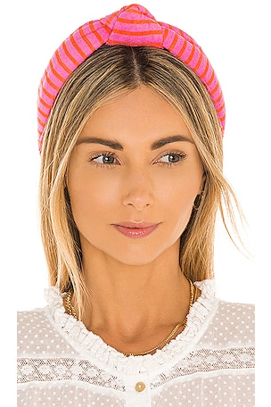 Lele Sadoughi Terry Cloth Knotted Headband Lele Sadoughi Terry Cloth Knotted Headband in Orange Multi  main image 2