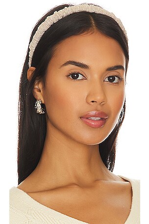 Lele Sadoughi Jessie Headband in Gold | REVOLVE display picture 3