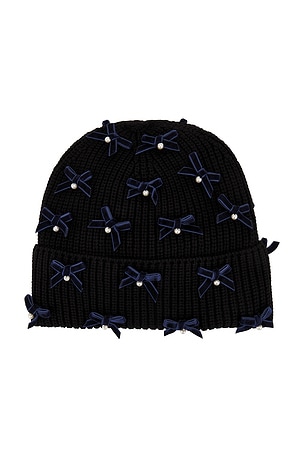 Bow Embellished Beanie Lele Sadoughi