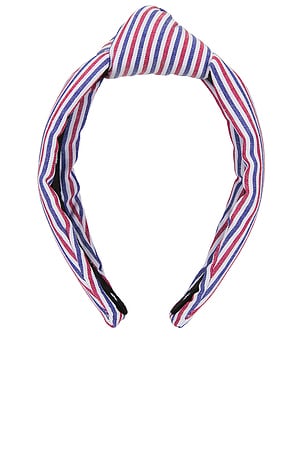 Knotted Striped Cotton Headband Lele Sadoughi