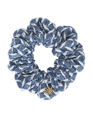 Lattice Denim Scrunchie Lele Sadoughi