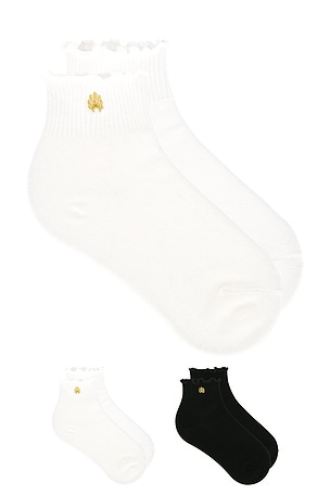 Set Of 2 Ruffle Hem Socks Lele Sadoughi