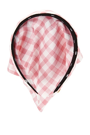 Jackie Vintage Check Handkerchief Headband Lele Sadoughi