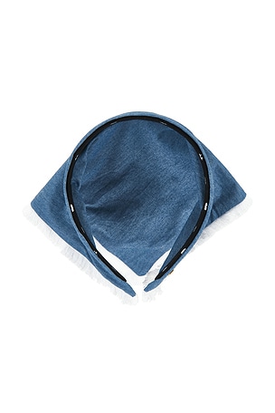Jackie Chambray Handkerchief Headband Lele Sadoughi