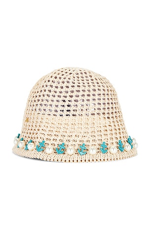 Maya Pearl Anchor Bucket Hat Lele Sadoughi