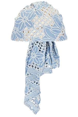 Sophia Eyelet Scarf Cap Lele Sadoughi