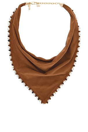 Bonnie Beaded Scarf Necklace Lele Sadoughi