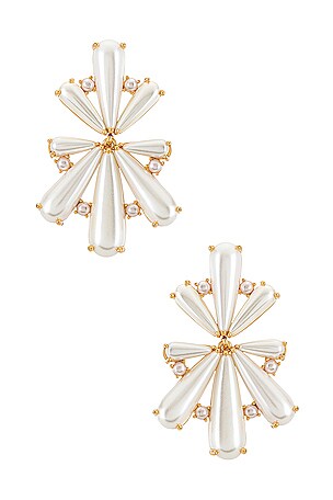 Squash Scalloped Pearl Chandelier Earrings Lele Sadoughi