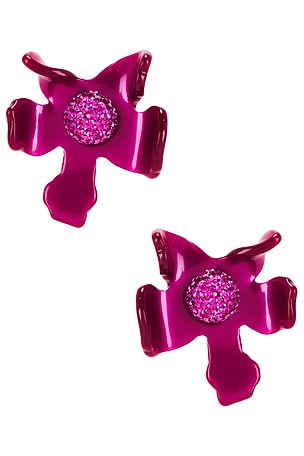 PENDIENTES CRYSTAL LILY BUTTON Lele Sadoughi