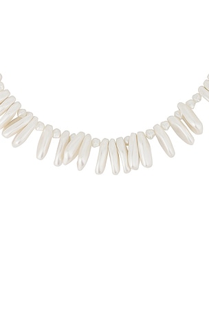 Lele Sadoughi Corfu Pearl Necklace in Ivory