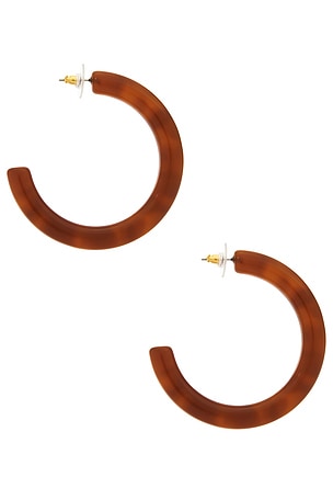 Lele Sadoughi Broadway Hoop Earring in Brown