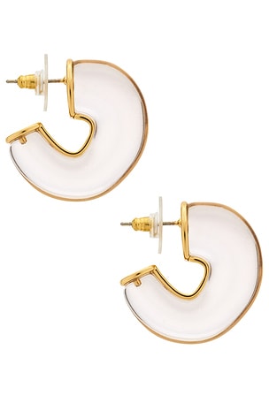 Lele Sadoughi Birthstone Chunky Hoop Earring in Neutral