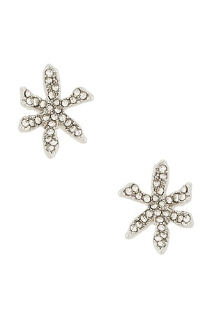 Pave Water Lily Stud Earrings Lele Sadoughi