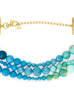 Lele Sadoughi Riviera Diana Triple Row Necklace