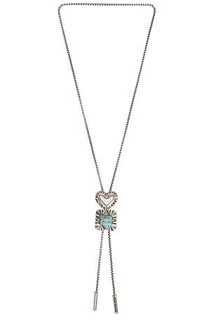 Ruffle Heart Bolo Necklace Lele Sadoughi