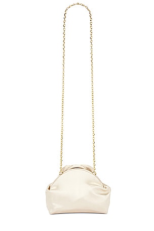 Lele Sadoughi Rosie Satin Clutch in Ivory