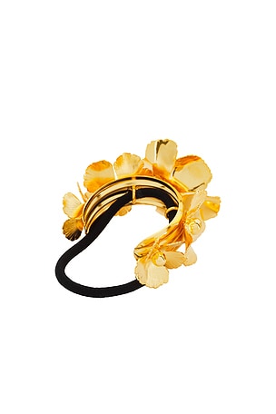 LELET NY Eden Floral Pony Cuff in Metallic Gold