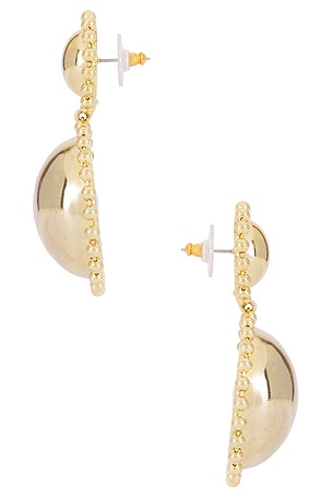LELET NY Lucia Dome Drop Earrings in Metallic Gold
