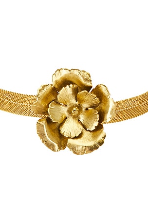 Lelet ny choker de malla eden en color oro metálico