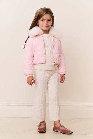 LoveShackFancy Kids Mini Sandria Jacket in Pink
