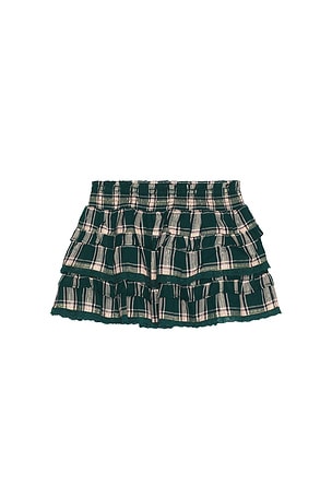 LoveShackFancy Kids Billie Skirt in Green. Size 5. Also
