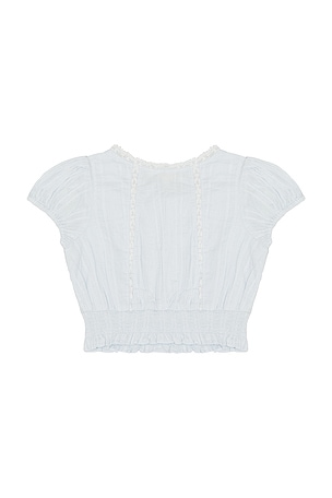 LoveShackFancy Kids Shoreline Top in Blue