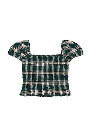 LoveShackFancy Kids Fabielle Top in Green. Size 4. Also