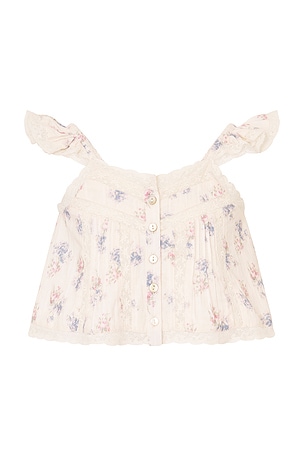 Loveshackfancy noreN/A tween top en color crema