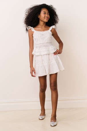 LoveShackFancy Kids Melsy Top in White
