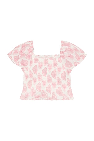 LoveShackFancy Kids Fabielle Top in Pink