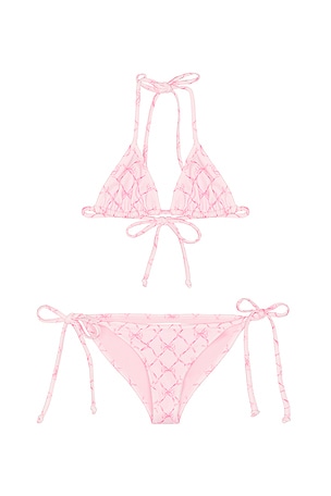 LoveShackFancy Tween Dannie Bikini in Pink. Size XXL/2X. Also