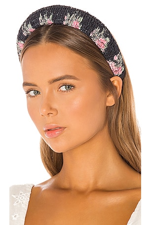 x Lele Sadoughi Smocked Headband LoveShackFancy