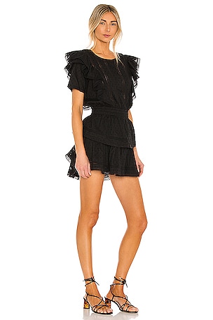 LoveShackFancy Natasha Dress in Black