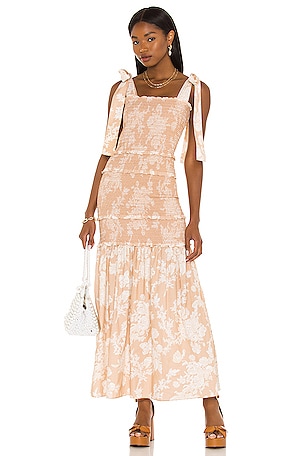 love shack fancy brown dress LoveShackFancy - Iridia Dress main image 1