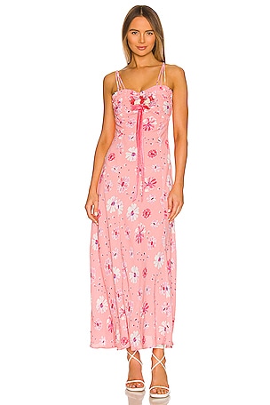 LoveShackFancy Ridley Dress in Coral Blaze | REVOLVE