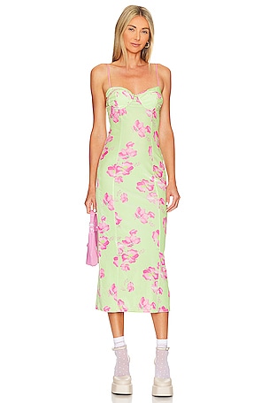 ASTR the Label Mabel Dress in Celery Floral
