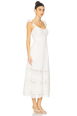 LoveShackFancy Sufette Dress in Ivory