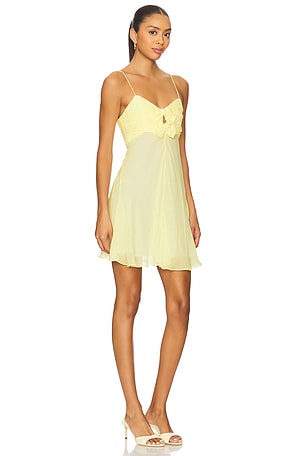 LoveShackFancy Emellett Dress in Lemon