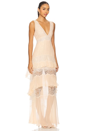 LoveShackFancy Callista Dress in Orange