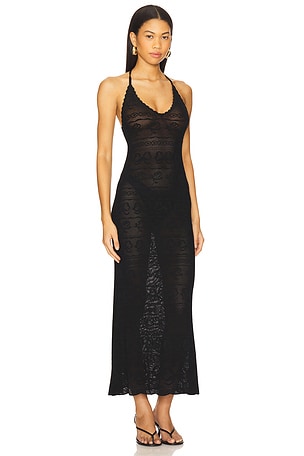 LoveShackFancy Cillian Dress in Black