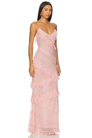 LoveShackFancy Louie Dress in Pink. Size 8. Also