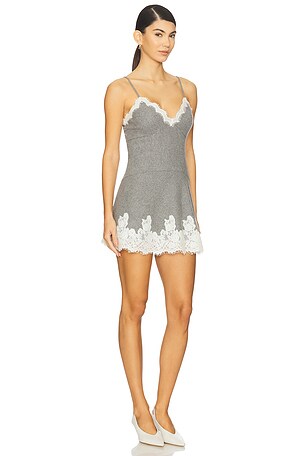 LoveShackFancy Teddi Dress in Grey