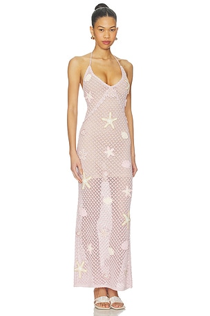 LoveShackFancy Macie Dress in Pink