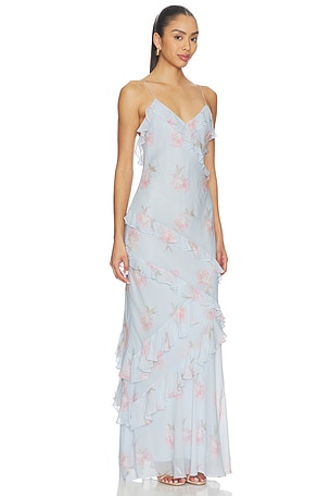 LoveShackFancy Rialto Dress in Baby Blue