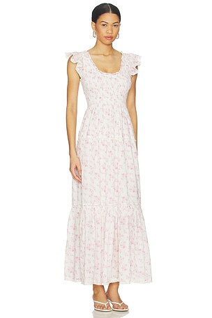 LoveShackFancy Chessie Dress in White