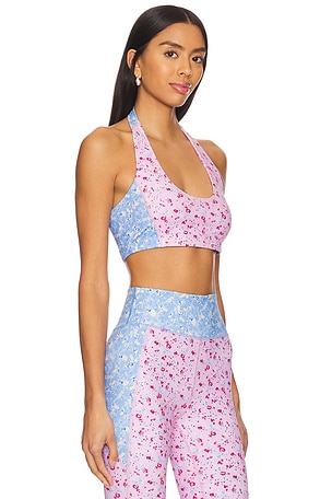 LoveShackFancy Dierdra Bra in Pink. Size XS. Also