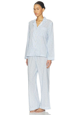 LoveShackFancy Sana PJ Set in Baby Blue