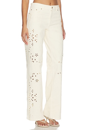 LoveShackFancy Dellah Pant in Ivory